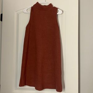 She & Sky Burnt Orange sleeveless Sweater Dress
